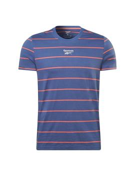 Camiseta Hombre Reebok Stripe Azul