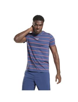 Camiseta Hombre Reebok Stripe Azul