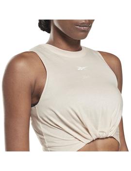 Camiseta Mujer Reebok Gathered Solid Beige