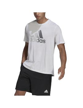 Camiseta Hombre adidas D2m Blanca Negra