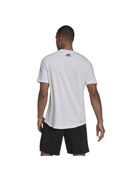 Camiseta Hombre adidas D2m Blanca Negra