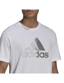 Camiseta Hombre adidas D2m Blanca Negra