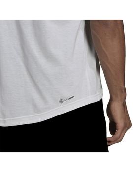 Camiseta Hombre adidas D2m Blanca Negra