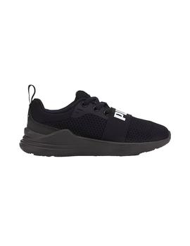 Zapatilla Niño Puma Wired Run Negra