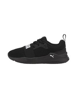 Zapatilla Niño Puma Wired Run Negra