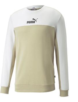 Sudadera Hombre Puma Ess+  Beige Blanco