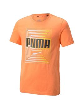 Camiseta Niño Puma Alpha Naranja