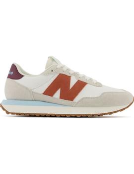 Zapatilla Mujer New Balance 237 Blanca Beige Teja