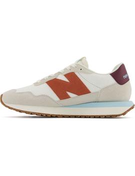 Zapatilla Mujer New Balance 237 Blanca Beige Teja