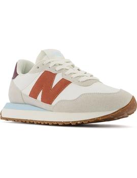 Zapatilla Mujer New Balance 237 Blanca Beige Teja