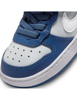 Zapatilla Niño Nike Court Borough Azul Gris