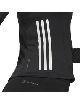 Camiseta M.Larga Mujer adidas 1/4 Zip Negro