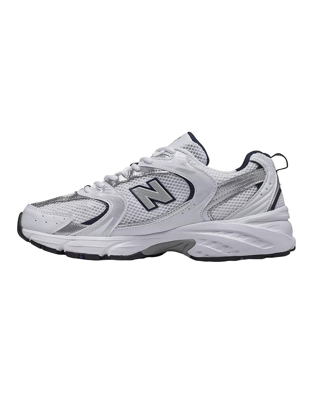 Zapatilla Unisex New Balance 530 Blanca Plata