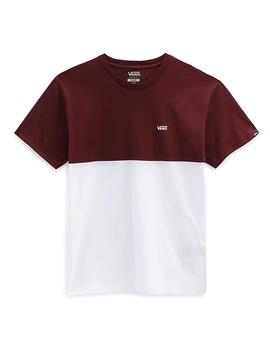 Camisetas Hombre Vans Mn Colorblock Granate Blanco