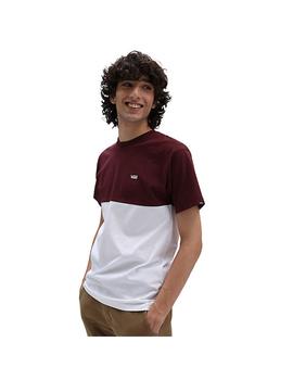 Camisetas Hombre Vans Mn Colorblock Granate Blanco