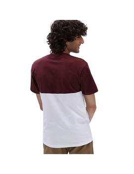 Camisetas Hombre Vans Mn Colorblock Granate Blanco