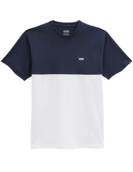 Camiseta Hombre Vans Colorblock Marino blanca