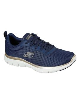 Zapatilla Mujer Skechers Flex Appeal MarinoDorado