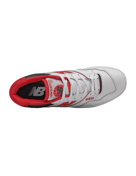 Zapatilla Unisex New Balance 550 Blanca Rojo