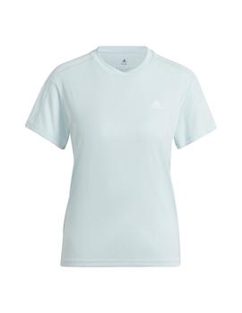 Camiseta Mujer adidas Run It Celeste