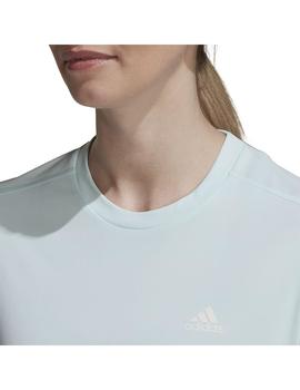 Camiseta Mujer adidas Run It Celeste