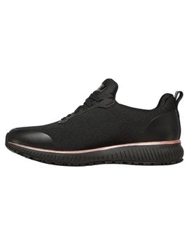 Zapatilla Mujer Skechers Squad Sr Negra Dorada