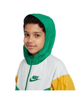 Cortavientos Niño Nike Nsw Wr Blanco Verde