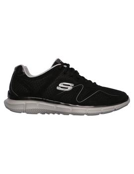 Zapatilla Hombre Skechers Satisfaction Negra Gris