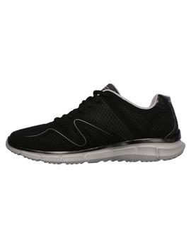 Zapatilla Hombre Skechers Satisfaction Negra Gris