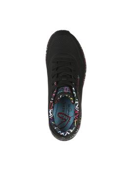 Zapatillas Mujer Skechers Uno-Lovin Negra Multicol