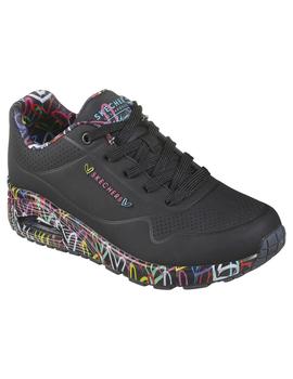 Zapatillas Mujer Skechers Uno-Lovin Negra Multicol