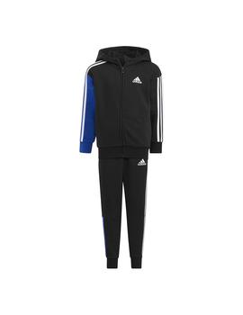 Conjunto Niño adidas Stripes Negro/Azul