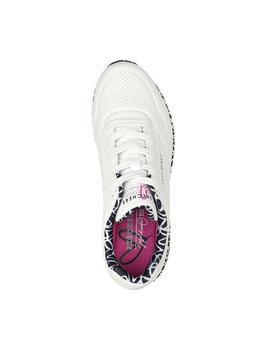 Zapatilla Mujer Skechers Uno-Lovil Blanco/Negro