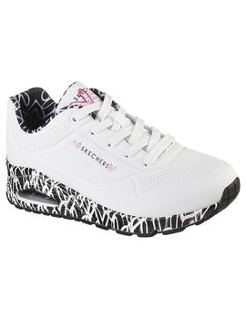 Zapatilla Mujer Skechers Uno-Lovil Blanco/Negro