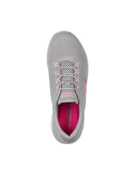 Zapatilla Mujer Skechers Summits Gris/Rosa