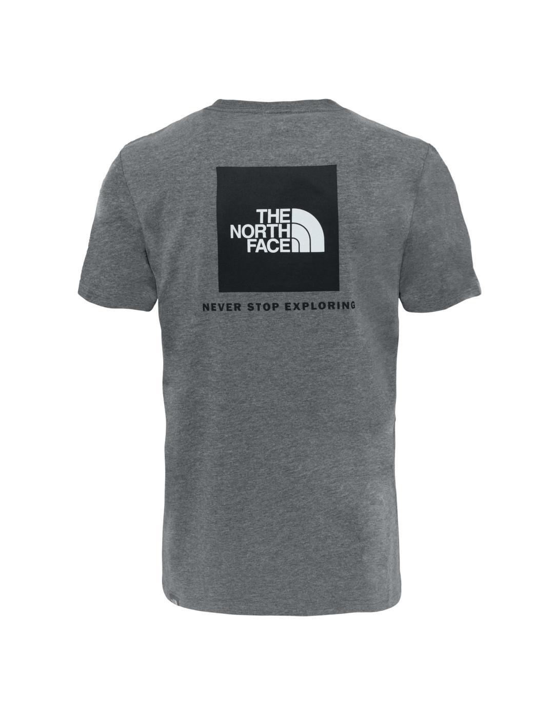 Camiseta Hombre The North Face Red Box Gris Oscura