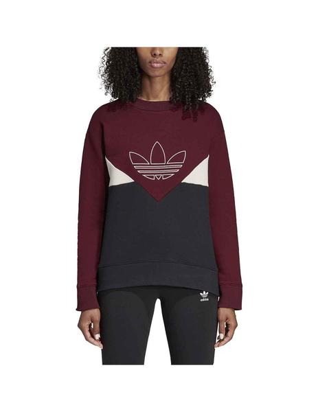 solamente Chimenea Optimista Sudadera adidas Clrdo Mujer Burdeos