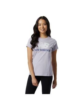 Camiseta mujer New Balance Essentials Stacked Viole