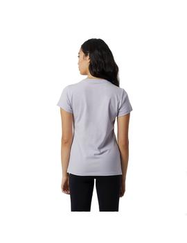 Camiseta mujer New Balance Essentials Stacked Viole