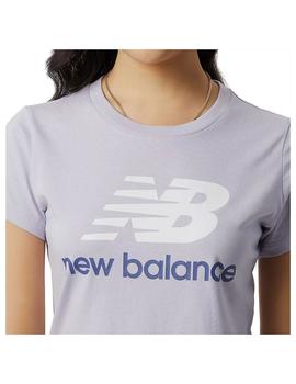 Camiseta mujer New Balance Essentials Stacked Viole