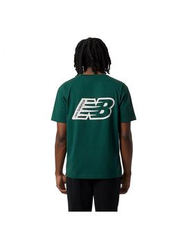 Camiseta Hombre New Balance Essentials Graphic Short Verde