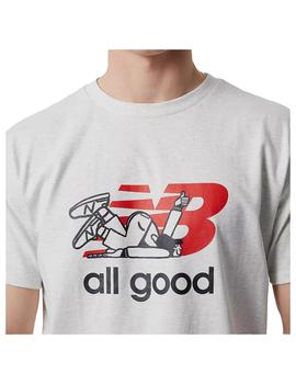 Camiseta Hombre New Balance All Good Gris