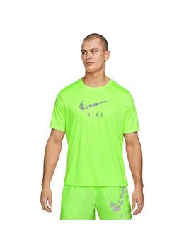 Camiseta Hombre Nike Df Run Verde