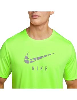 Camiseta Hombre Nike Df Run Verde