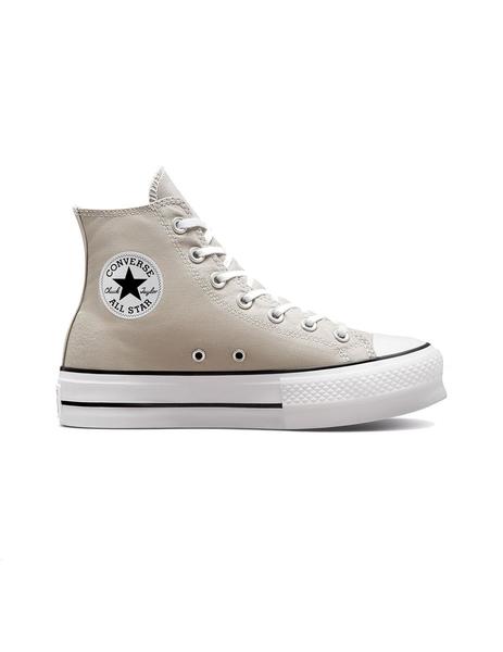 converse beige plataforma