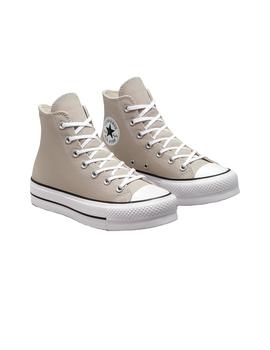 Zapatilla Converse plataforma Ctas Lift Hi Beige