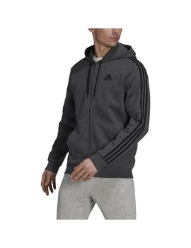 Sudadera Hombre adidas 3Stripe Gris Oscuro