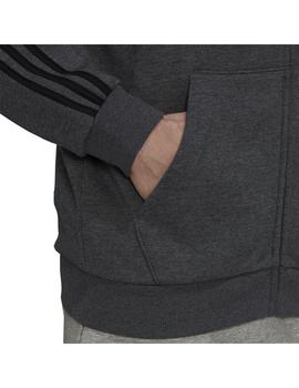 Sudadera Hombre adidas 3Stripe Gris Oscuro