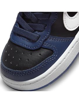 Zapatilla Baby Nike Court Borough Azul Negra