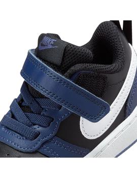 Zapatilla Baby Nike Court Borough Azul Negra